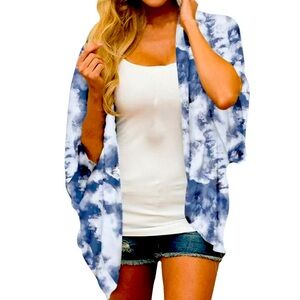 Kimono sweater wrap beach cover up OS